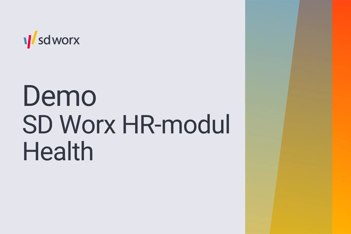 Demo av HR-modulen SD Worx Health