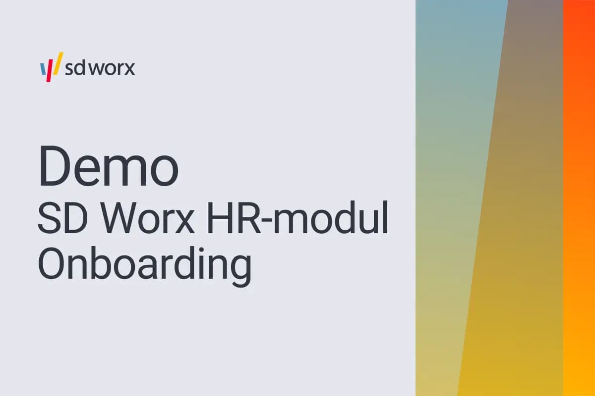 Demo av SD Worx HR-modulen onboarding