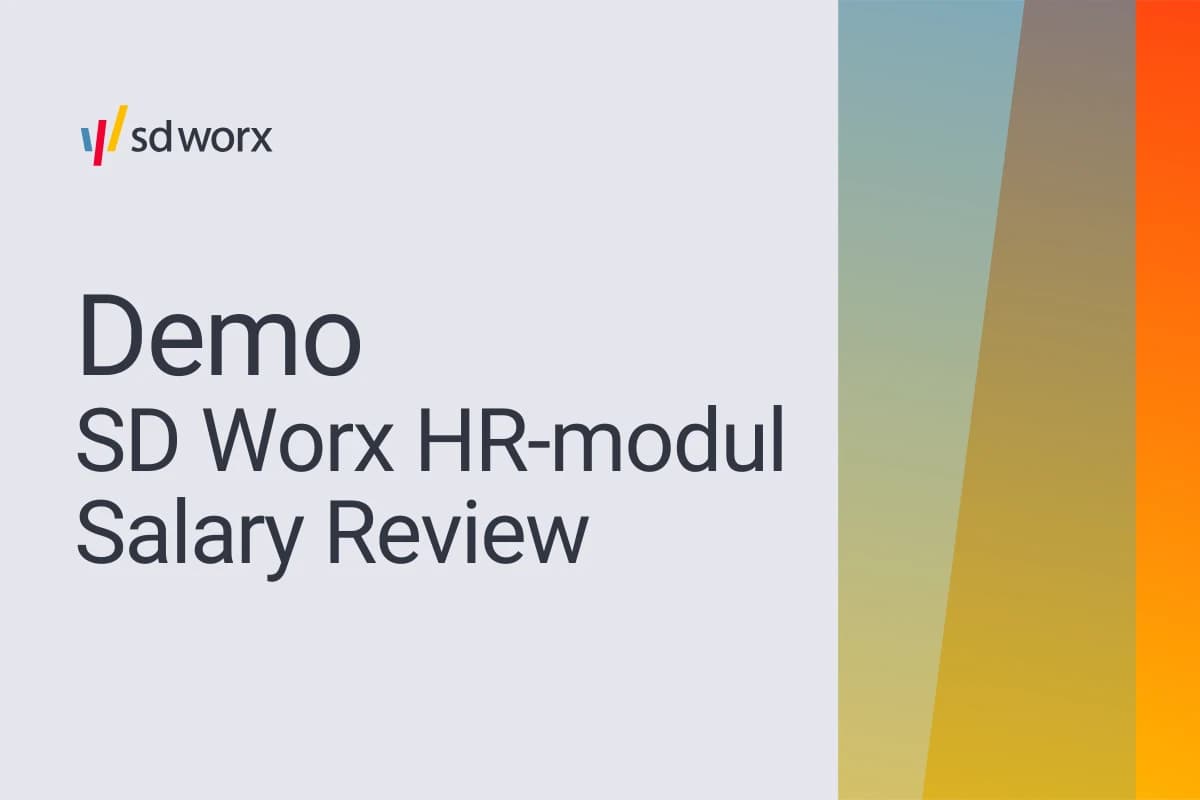 Demo av SD Worx HR-modul Salary Review